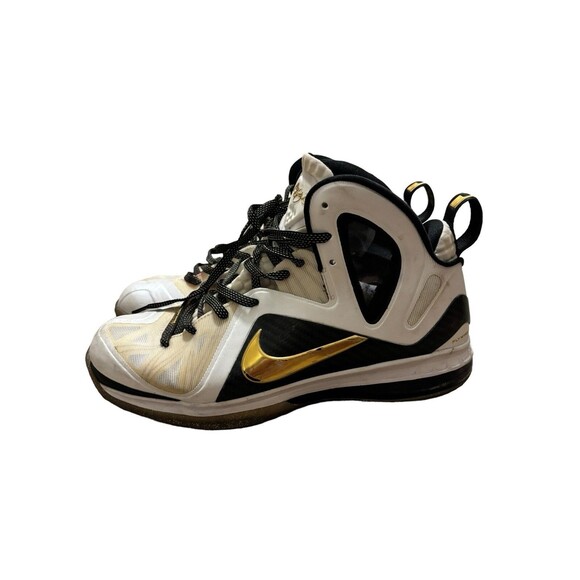 Nike LeBron 9 P.S. Elite “Home” White/Metallic Gold-Black Men’s 11.5 516958-100 - Picture 3 of 10